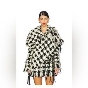 NWT Yuhan Wang Houndstooth Knotted Jacket, size S
